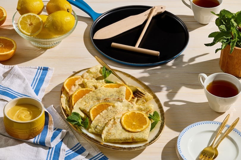 Poppyseed Crepes with Citrus Sauce​